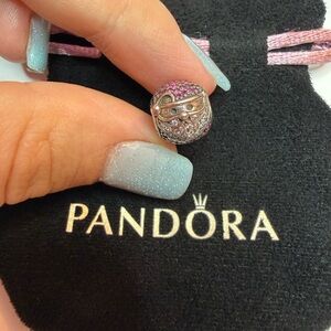 Authentic Pandora Sparkling Christmas Jolly Santa charm 796385CZR NEW